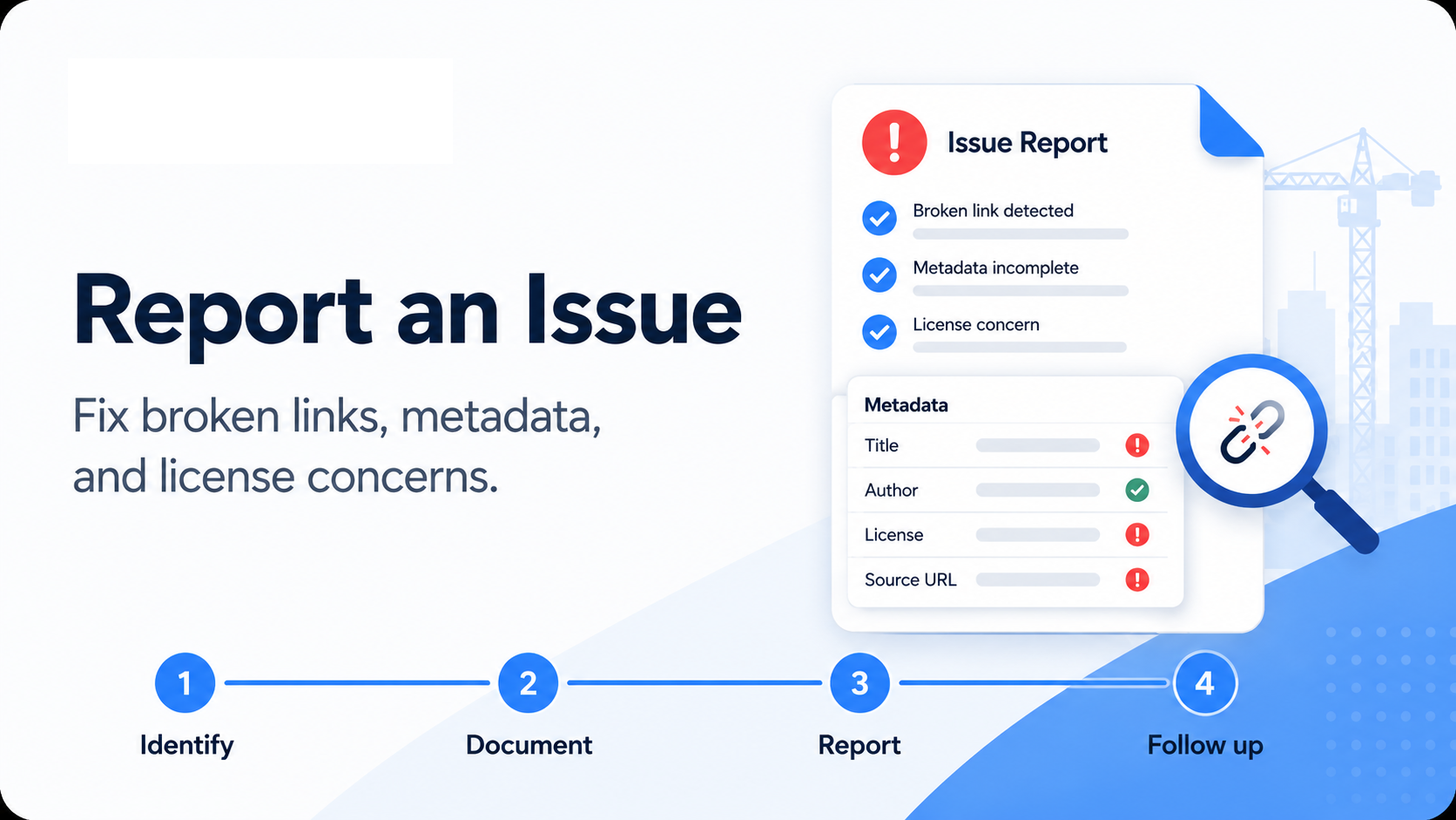 Report an Issue tutorial preview